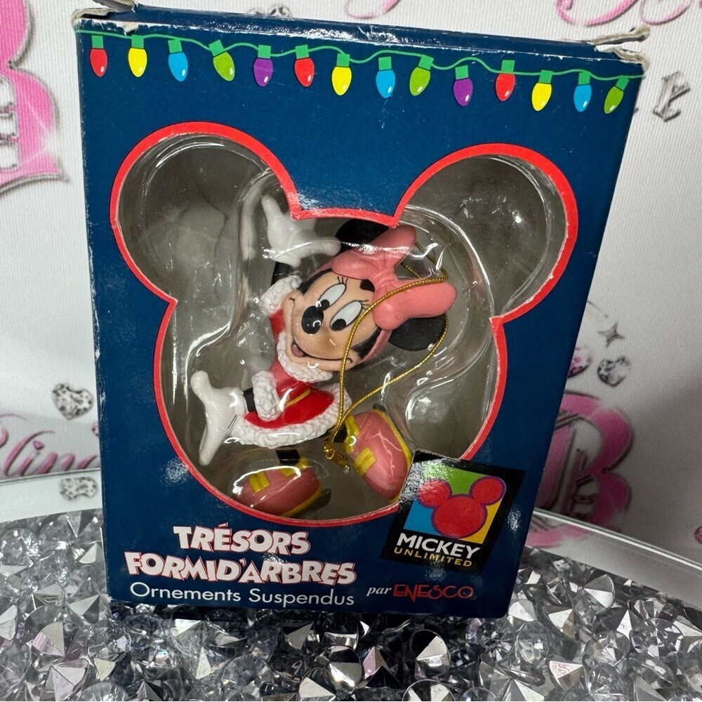 Disney Minnie MOUSE Ice Skating CHRISTMAS ORNAMENT Disney ENESCO - Picture 2 of 2